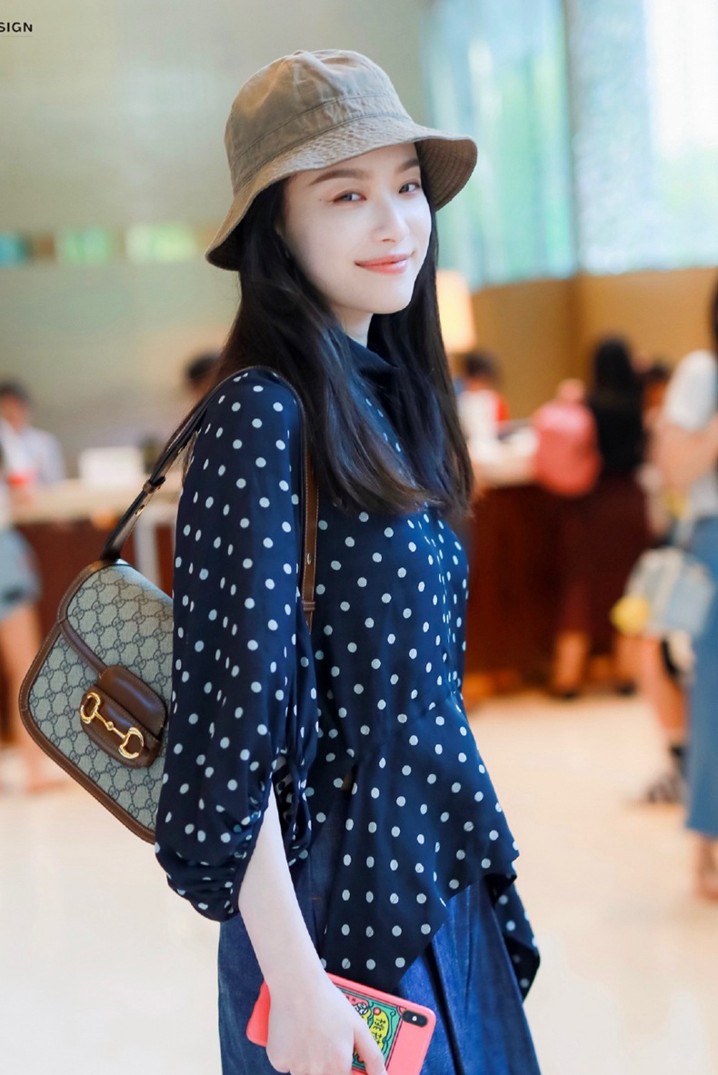 倪妮明星同款渔夫帽女ins日系盆帽春秋季遮阳帽休闲百搭纯棉盆帽军