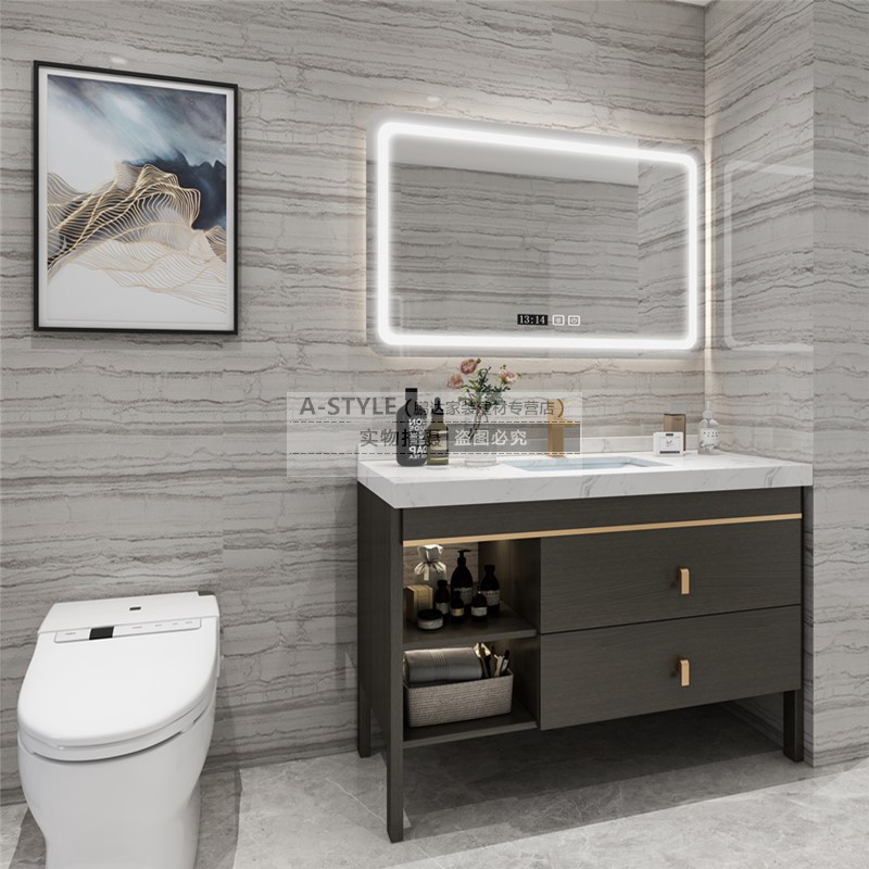 A Style卫浴家具hk 2 苏宁放心购现代轻奢浴室 柜简约卫生间实木洗漱台北欧智能镜柜卫浴柜洗脸洗手a Style 价格图片品牌报价 苏宁易购鹏达专营店