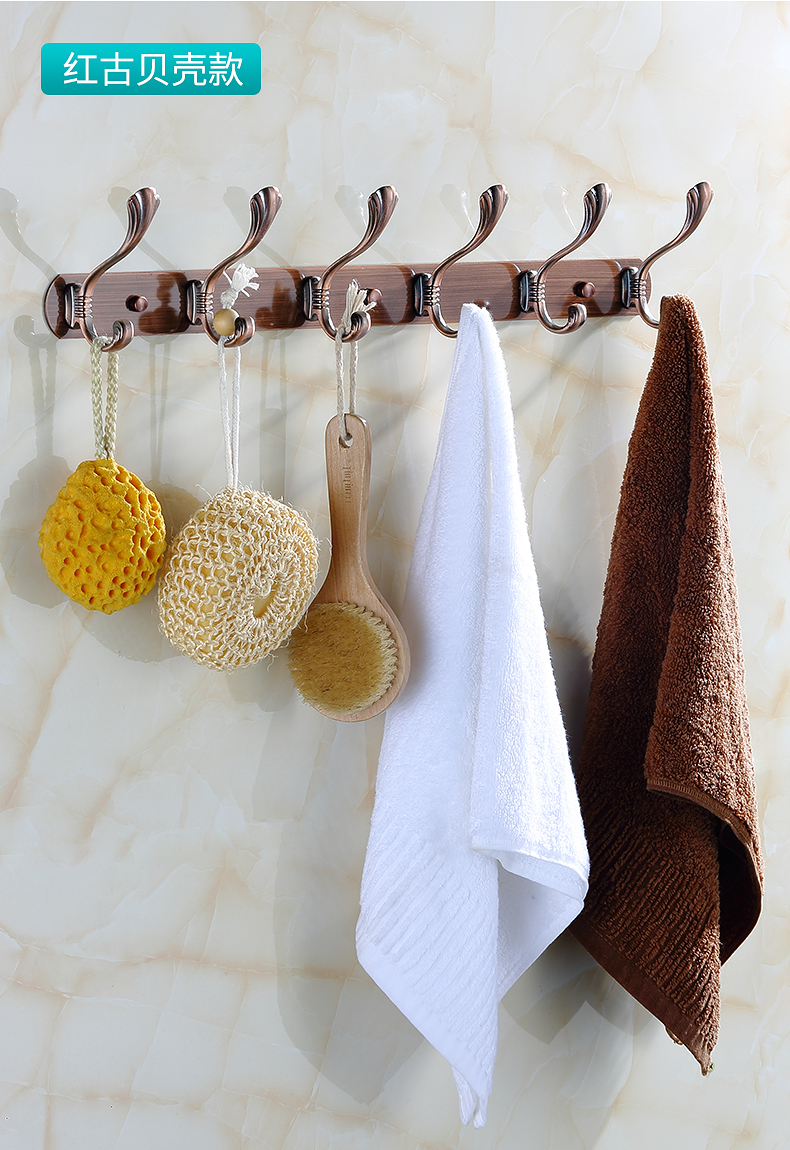 三维工匠欧式不锈钢挂衣钩墙壁衣帽钩服架子免打孔挂钩试衣间排钩壁挂