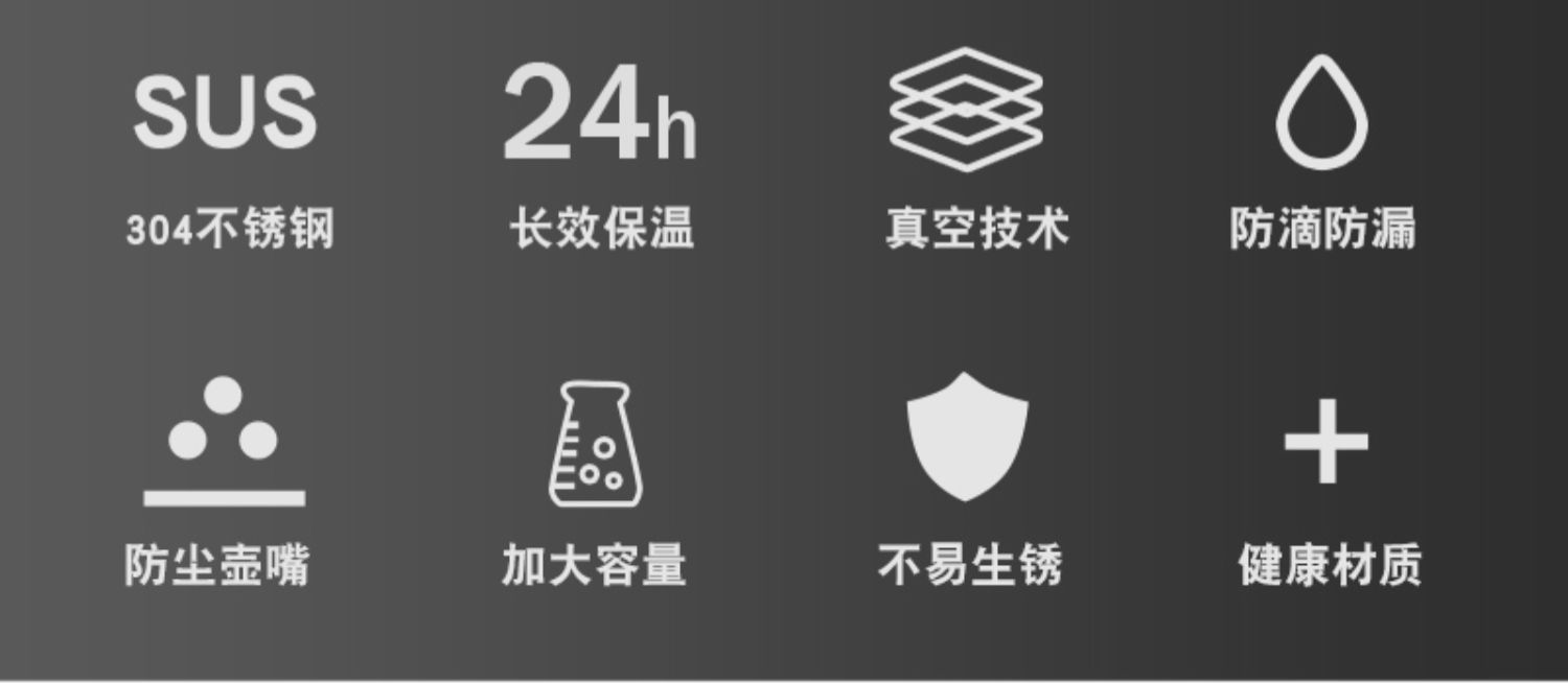 封后(fenghou)保温壶防尘嘴款保温壶 保温壶大容量家用真空304不锈钢