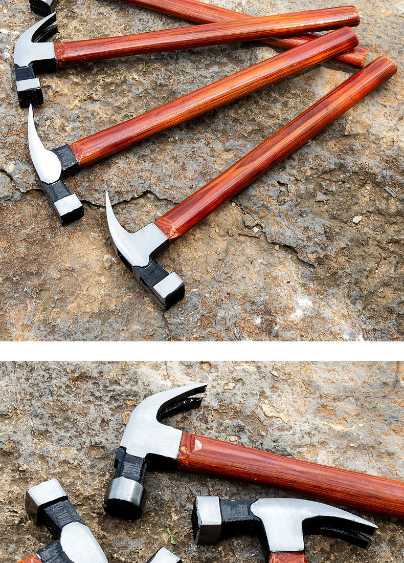 《电木柄方头直角羊角锤木工锤铁榔头防滑带磁小锤子多功能起钉锤子