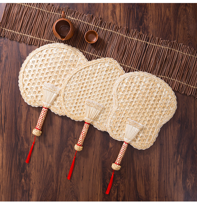 御蓝锦手工编织小麦秸老式大蒲扇夏季手摇扇风儿童宝宝婴儿芭蕉扇子