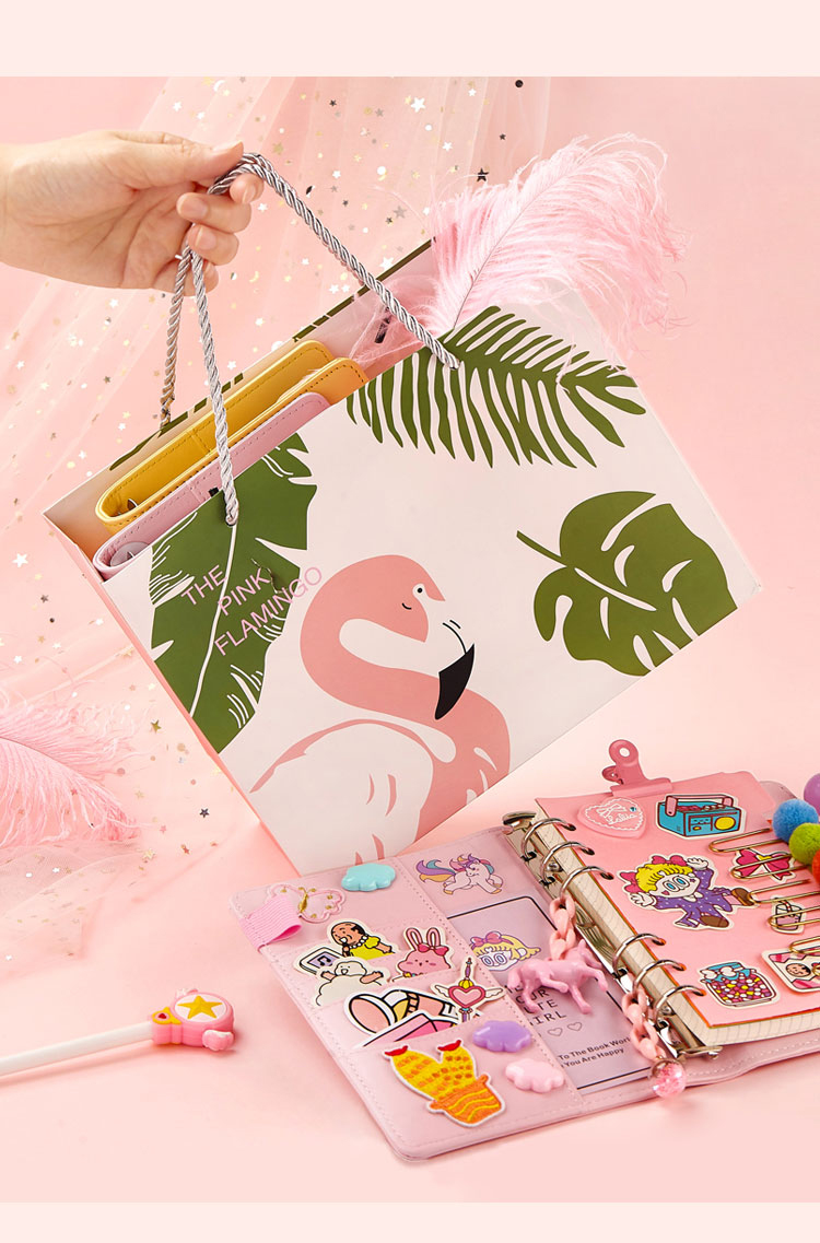 创意网红手账本笔记本子小仙女活页本少女心记事流沙手帐本文具学生
