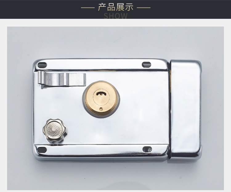 外装门锁大门铁门木门老式防盗门锁家用房门锁月牙锁芯通用型锁具