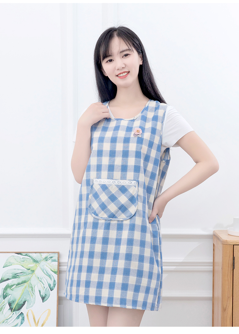 围裙女家用厨房防水防油韩版可爱日系薄款夏天超薄背心式大人罩衣