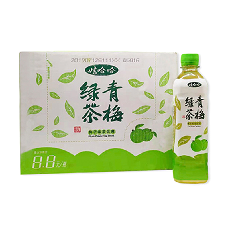 娃哈哈青梅綠茶500ml15瓶整箱梅子味果味茶飲料飲品