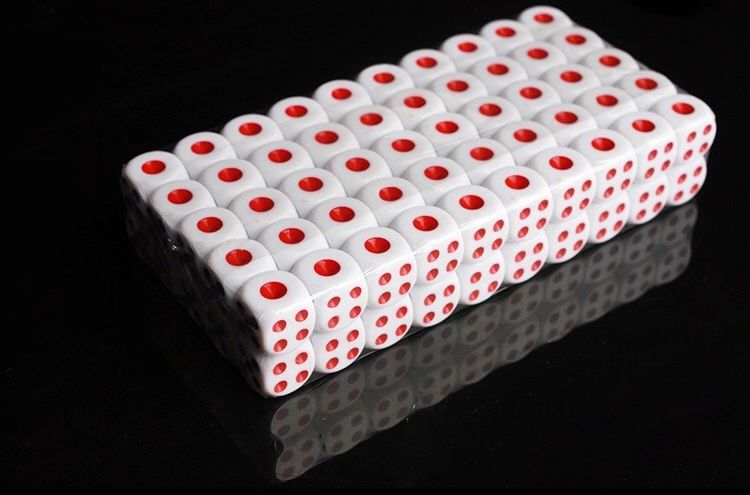 骰子色子酒吧ktv筛子色粒大号夜场骰子骰粒数字骰子14号色粒100粒z6