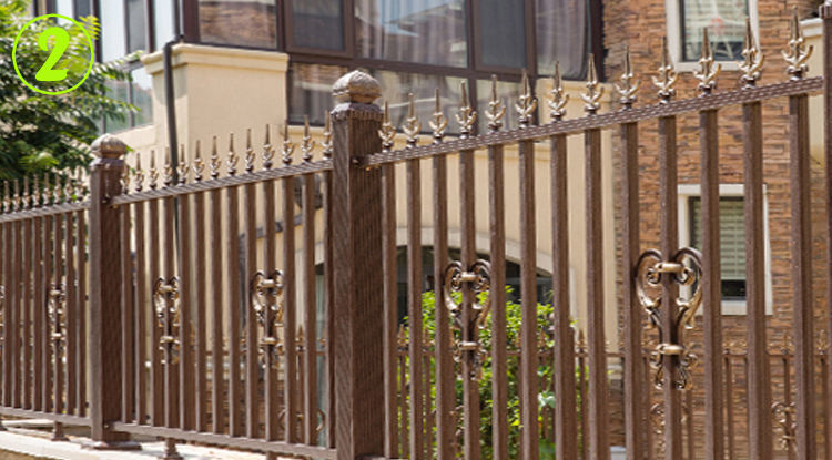 铝合金护栏庭院铁艺铝艺仿古复古锌钢网格仿木纹别墅围栏杆栅围墙