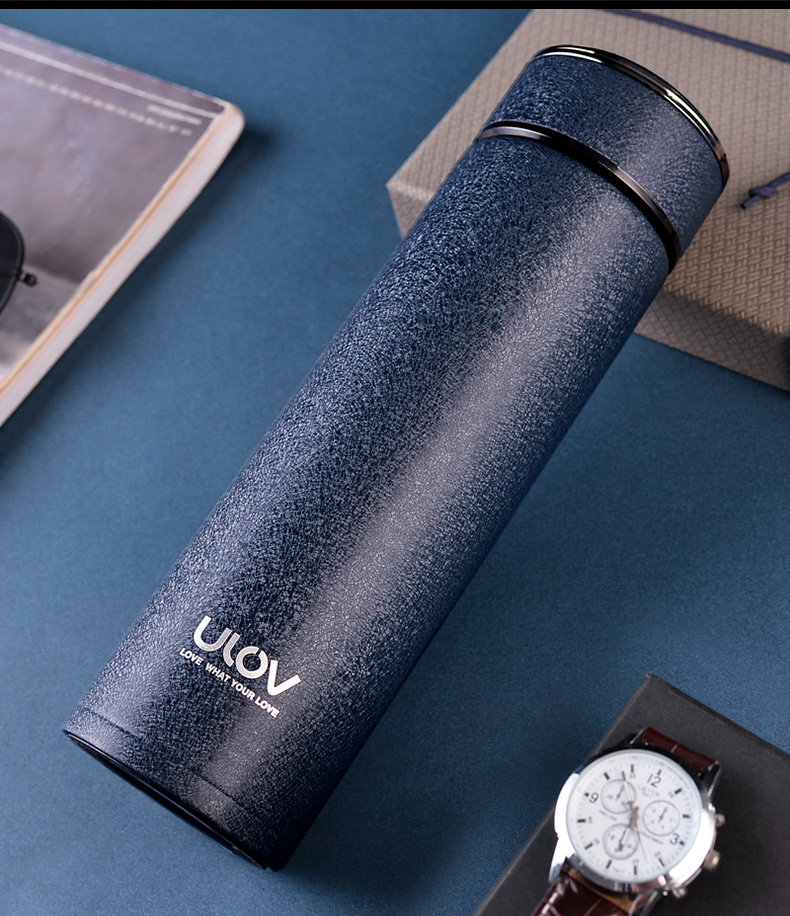 三维工匠保温杯316不锈钢定制水杯子男女商务刻字便携车载泡茶杯白色