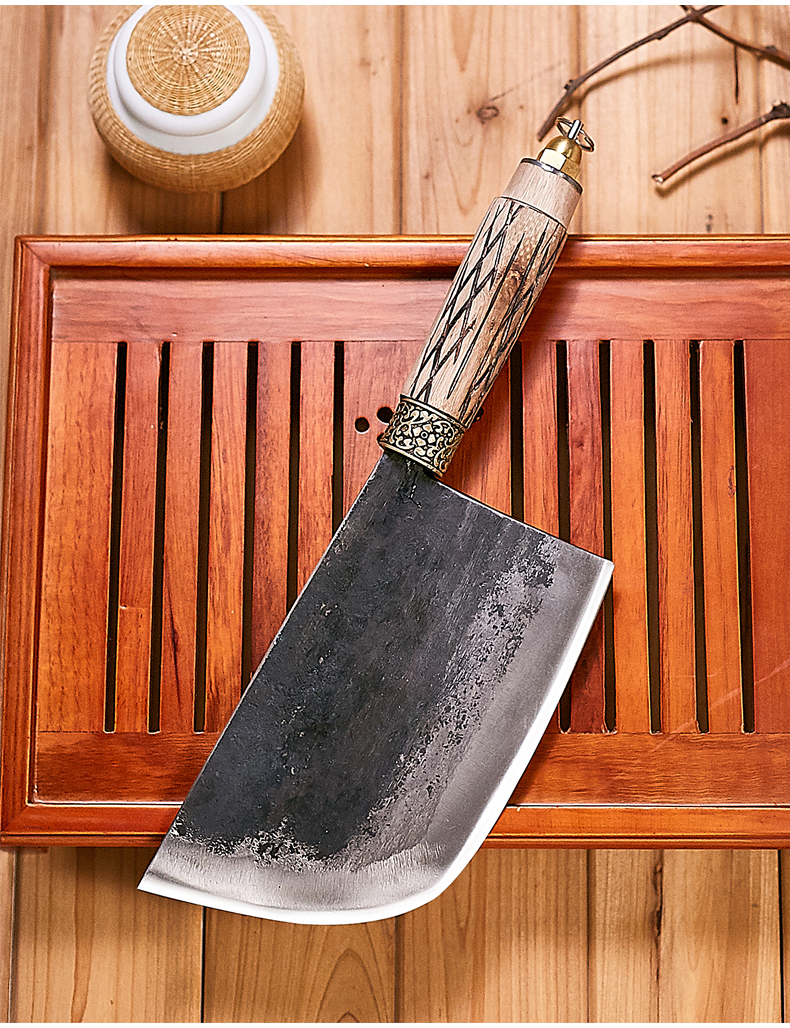 李麻子刀具文成 李麻子剁骨头专用肉刀斩骨商用剁骨加厚斧头刀玄铁专