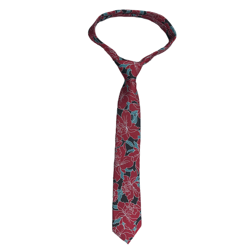 suntek领带女复古创意可定制卡通碎花长款衬衫学生原创设计绿色个性