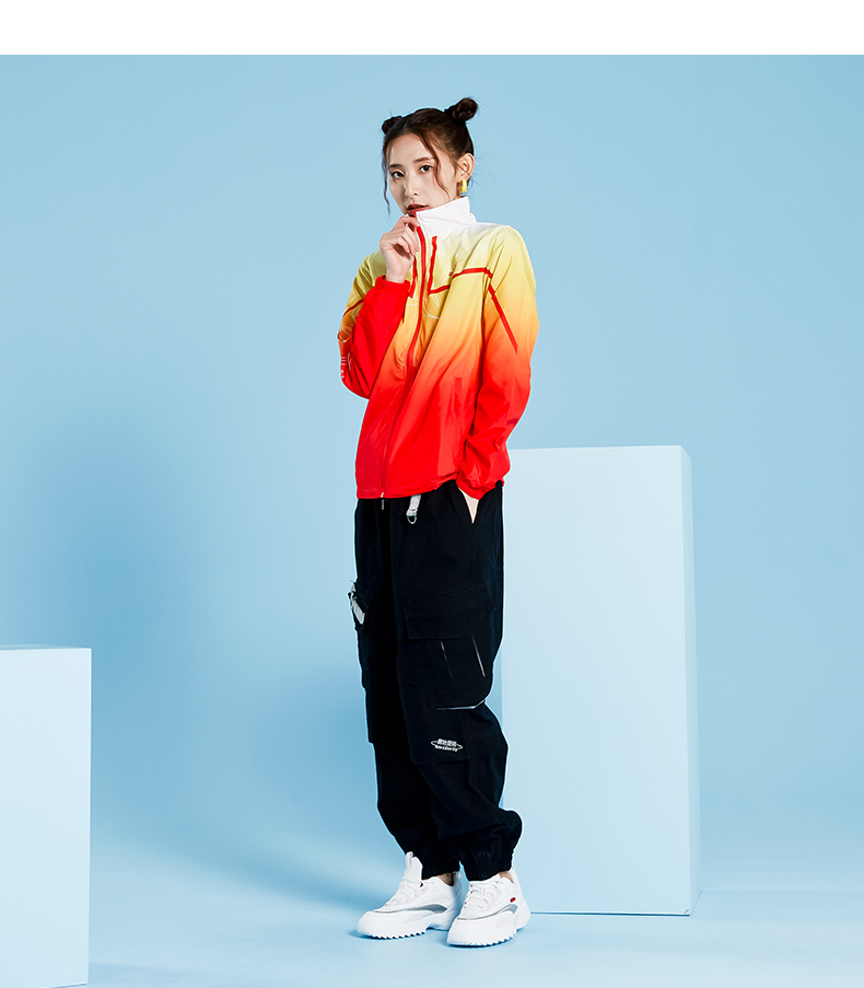 匹克运动外套女春季新款时尚潮流运动服女士宽松休闲外套r 大白/大红