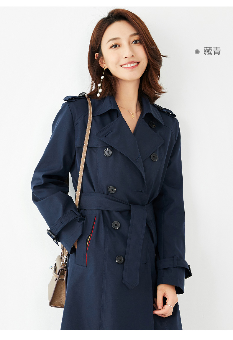 罗蒙romon中长款风衣女2020春秋新款时尚休闲百搭显瘦英伦风双排扣