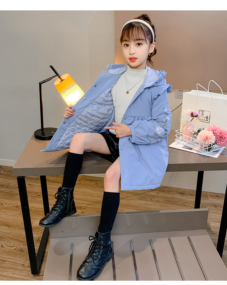 女童外套秋冬2020新款网红加厚风衣儿童宝宝春秋大童女装12岁洋气外套
