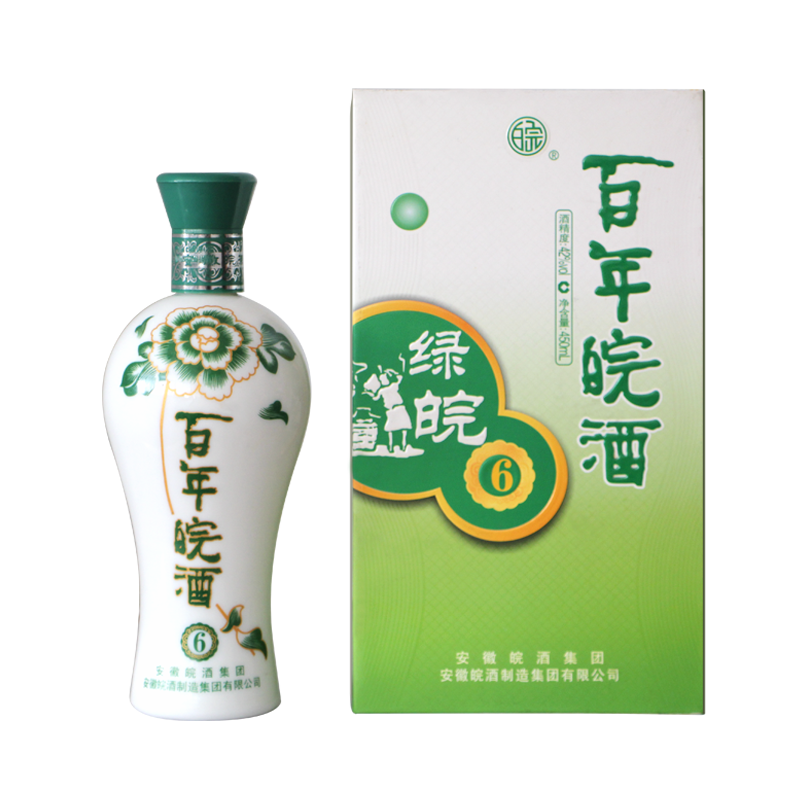 42度百年皖酒绿皖612450ml绵爽型纯粮白酒2瓶装