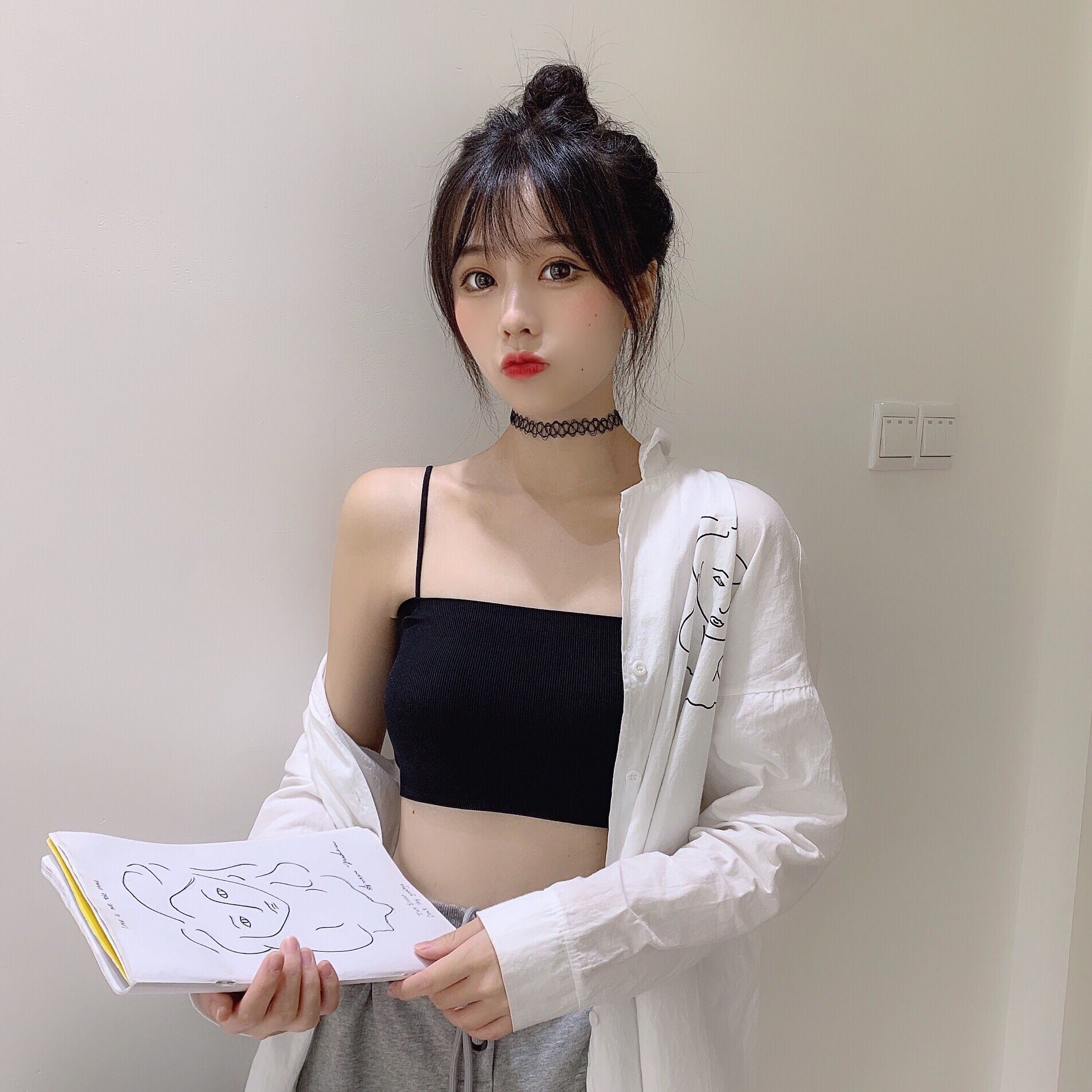 尤克达蒂(yookdd)背心/吊带/打底衫 小y家女装抹胸上衣露肩女外穿小