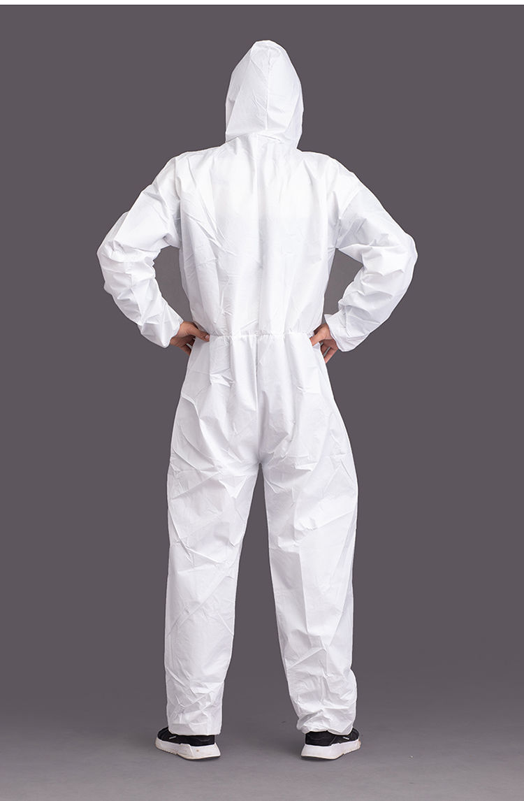 一次性防护服sf透气膜无纺布全身连体防尘喷漆服养殖场防疫隔离衣50克