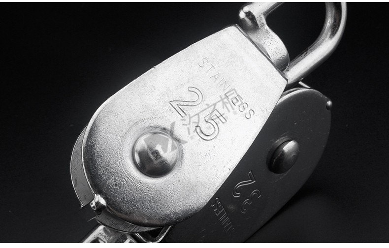 定做304便携式不锈钢滑轮单滑轮钢丝绳链条牵引定滑轮起重承重滑轮国