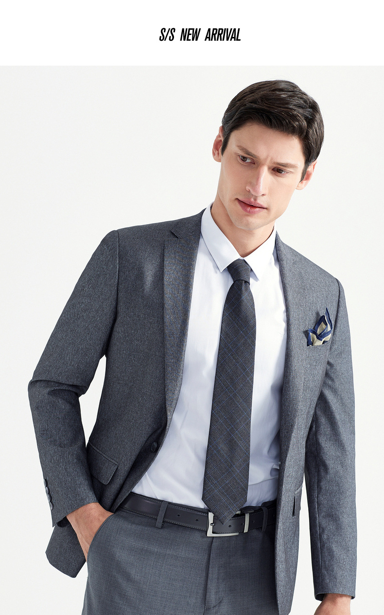 新款单西商务休闲男士西装外套时尚办公宴会修身西装【价格 图片 品牌