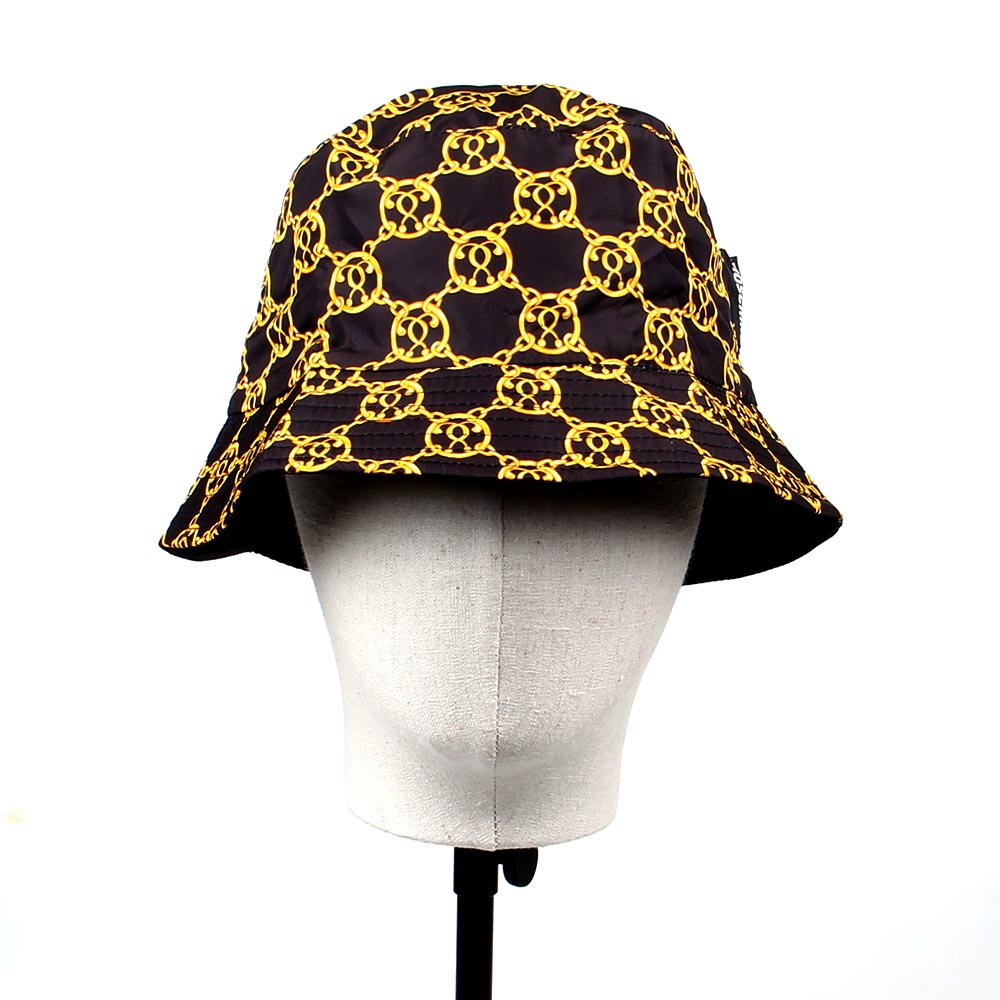 moschino莫斯奇诺男女同款黑色微标花纹饰渔夫帽帽子遮阳帽65134-m