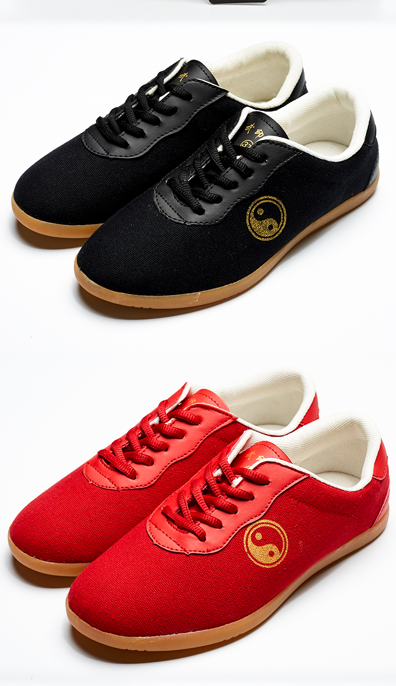 太极鞋女春夏季帆布鞋牛筋底太极拳练功鞋男布鞋武术鞋太极运动鞋