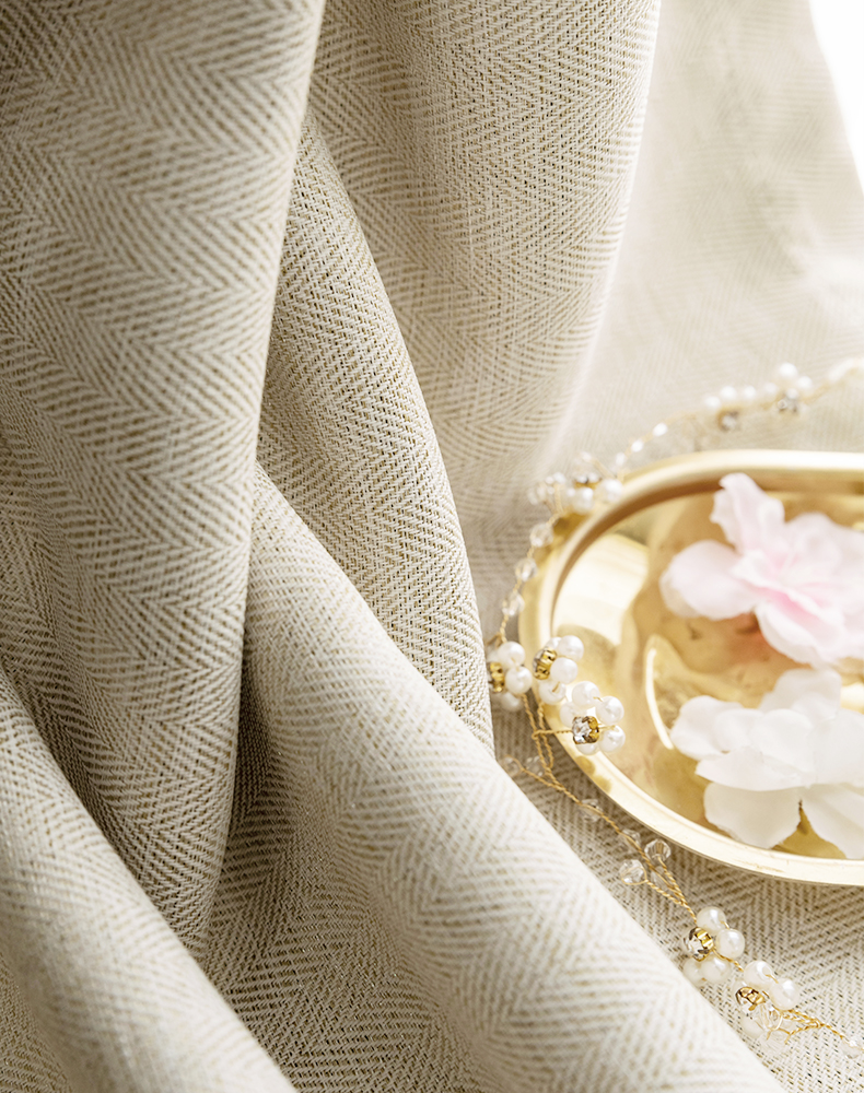 罗莱成品窗帘韩褶s钩卧室客厅满墙落地窗帘遮光隔热轻奢ins风挂钩式