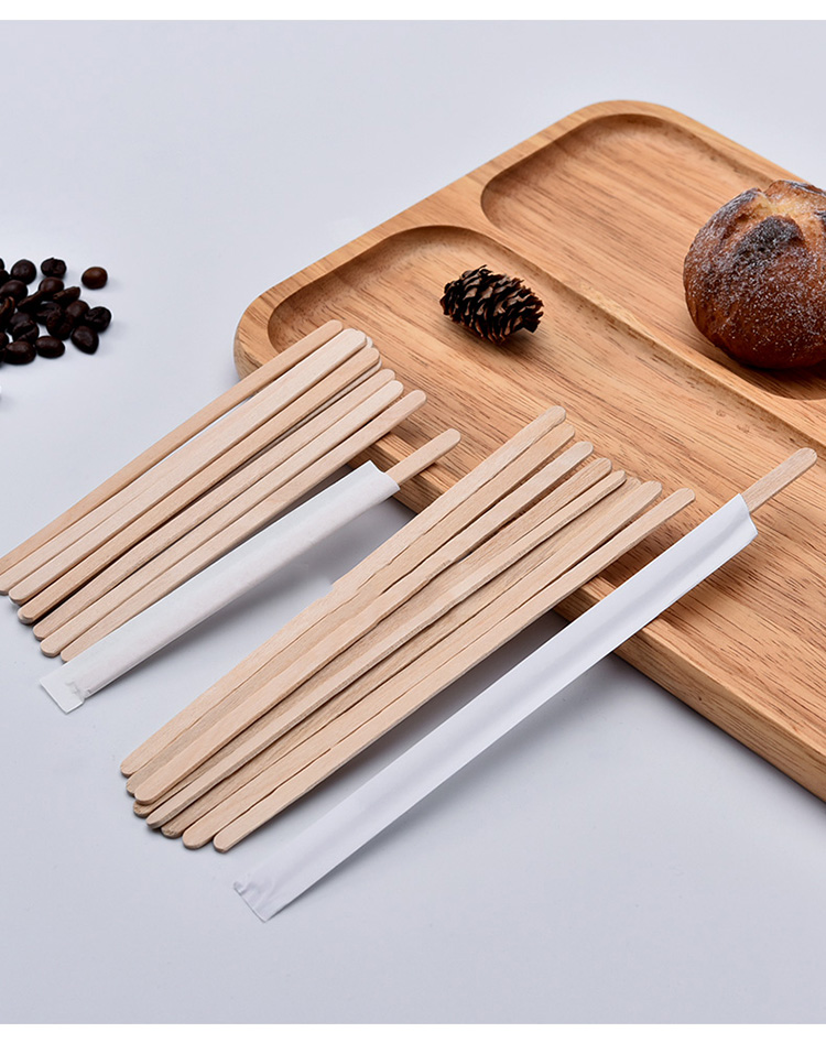 萌碎厨房小工具21386 单独装木质咖啡搅拌棒热饮一次性搅棍棒奶粉蜂蜜