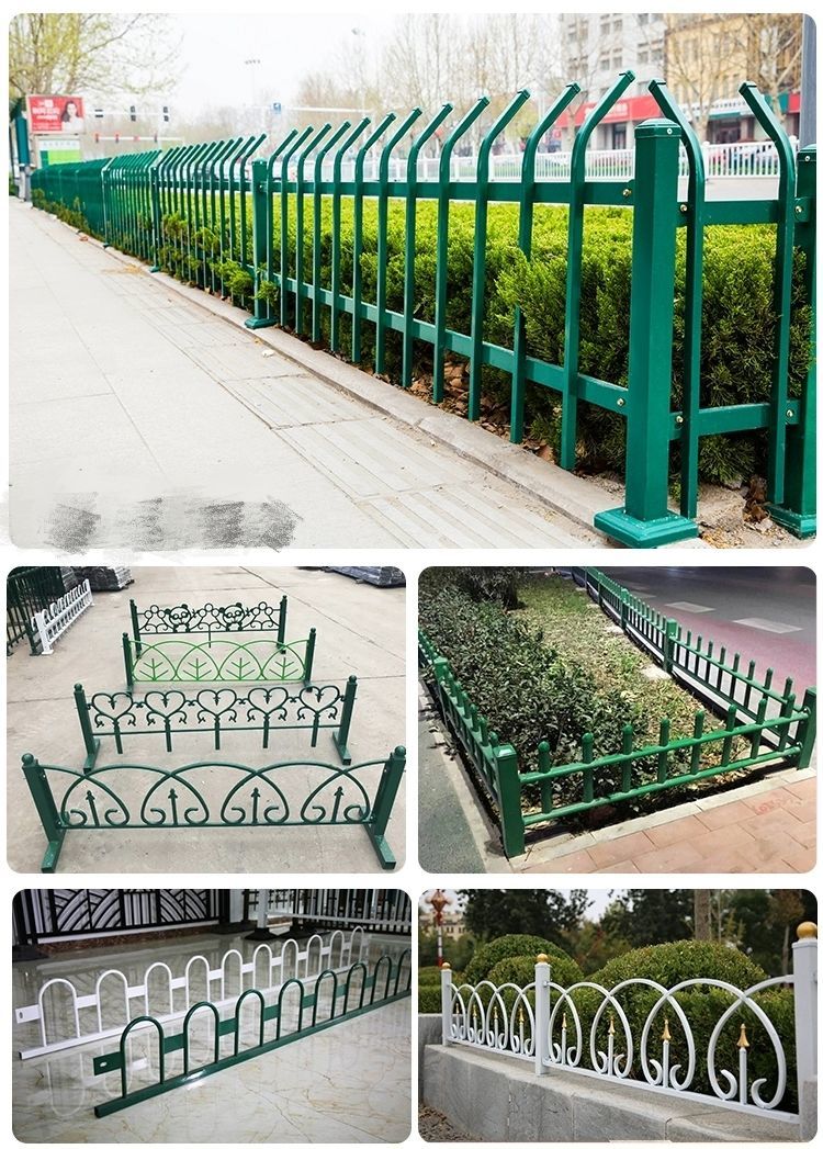《锌钢草坪护栏围栏绿化带铁艺栅栏路边金属花园隔离栏花圃防护栏杆