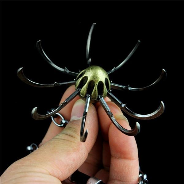 老九门周边武器陈皮九爪钩合金兵器血滴子带链条金属模型52c606952cm