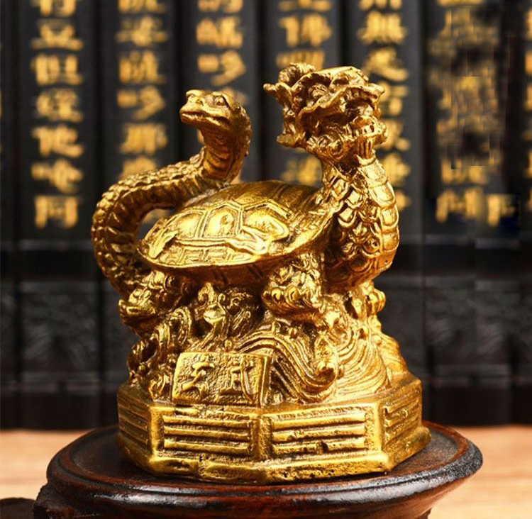 宏图好运铜四方兽摆件青龙白虎朱雀玄武四兽套家居摆件