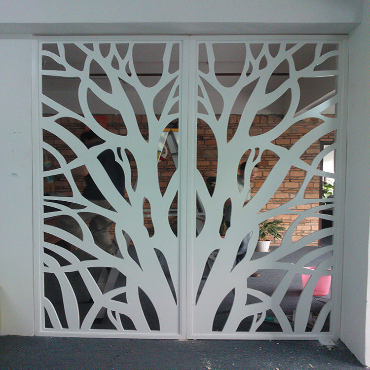 001平方价格pvc雕花板镂空屏风隔断客厅装饰过道通花格吊顶现代背景墙