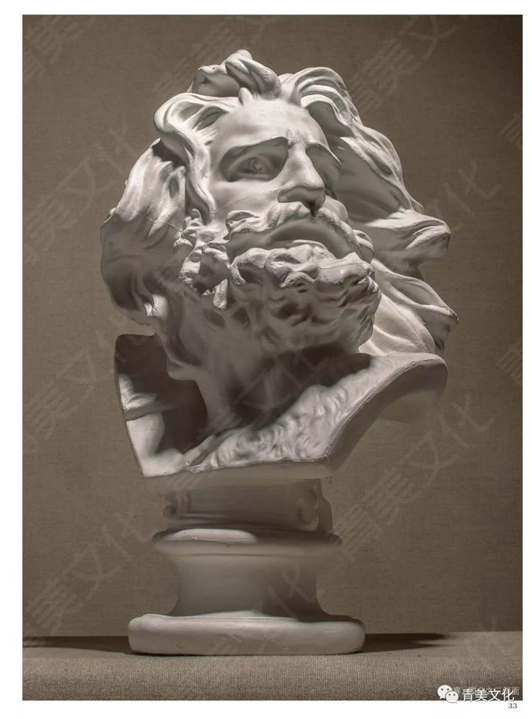 扎实石膏像照片 青美文化素描石膏人物头像肖像半身像五官临摹范本