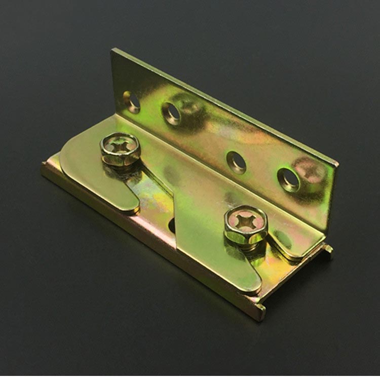 加厚床铰链床插销床扣家具隐形床配件连接件螺丝床挂扣4寸家具五金