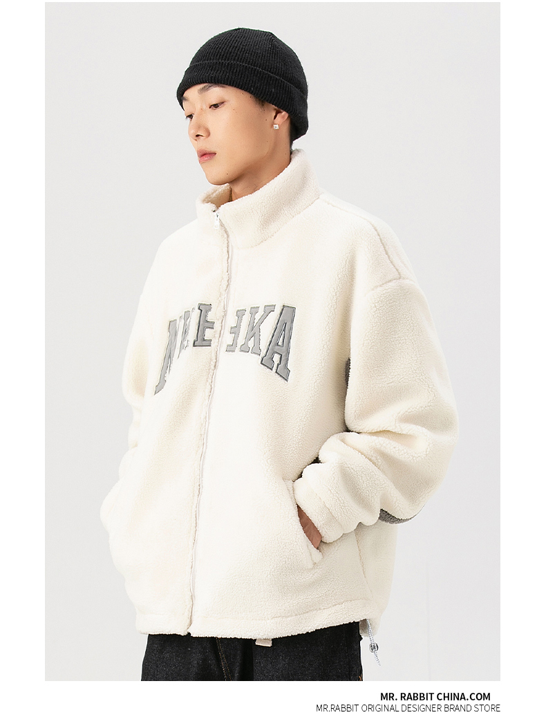 champion冠军原创羊羔绒外套男冬装棉服日系复古宽松休闲加厚情侣款