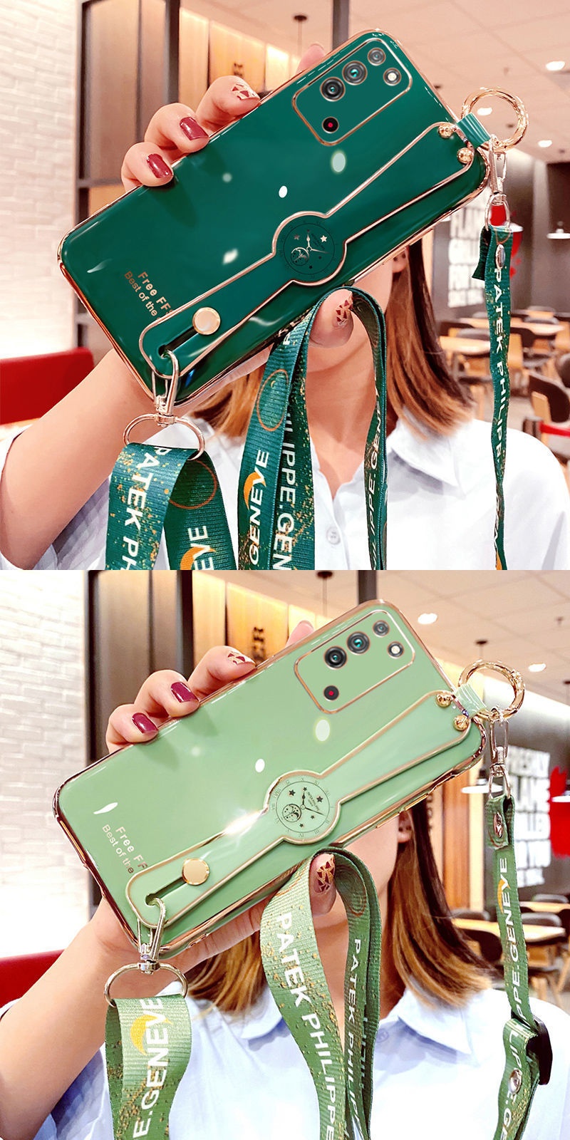 tidiui荣耀x10手机壳女款honorx10腕带保护套telal00a硅胶包镜头防摔