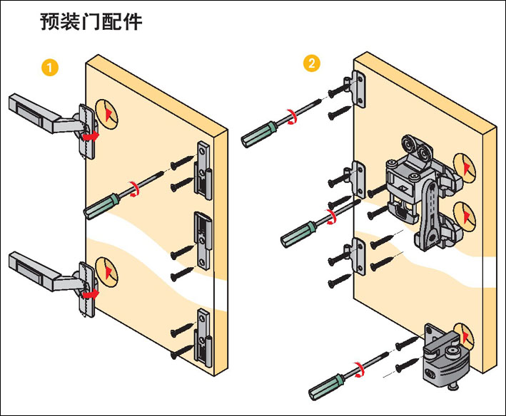 折叠门滑轮安装图图片