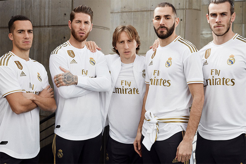 阿迪达斯皇马1920赛季主场客场比赛服短袖球迷版球衣男dw4433