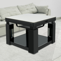 一均通*达风CX8纯白玉80*80岩板语音磁炉升降电暖炉取暖桌电暖桌升烤火桌家用烤火炉电炉桌正方形餐桌电暖桌