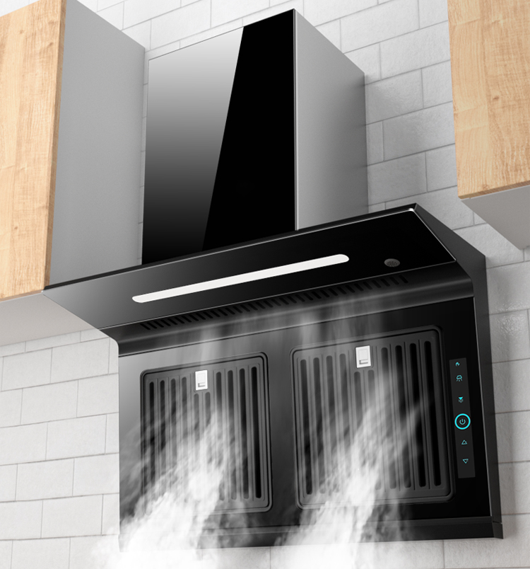 高配新款新飞油烟分离油烟机顶侧双吸一级能效26立方大吸力智能自动