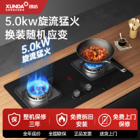 迅达QT2HA燃气灶煤气灶节能双灶家用钢化玻璃嵌入式液化气炉灶灶台灶具官方旗舰店(液化气)