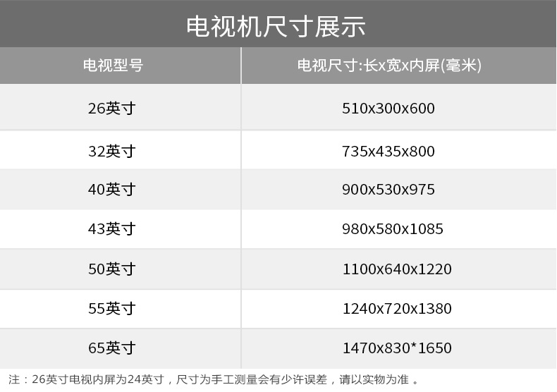 32寸电视长宽多少图片