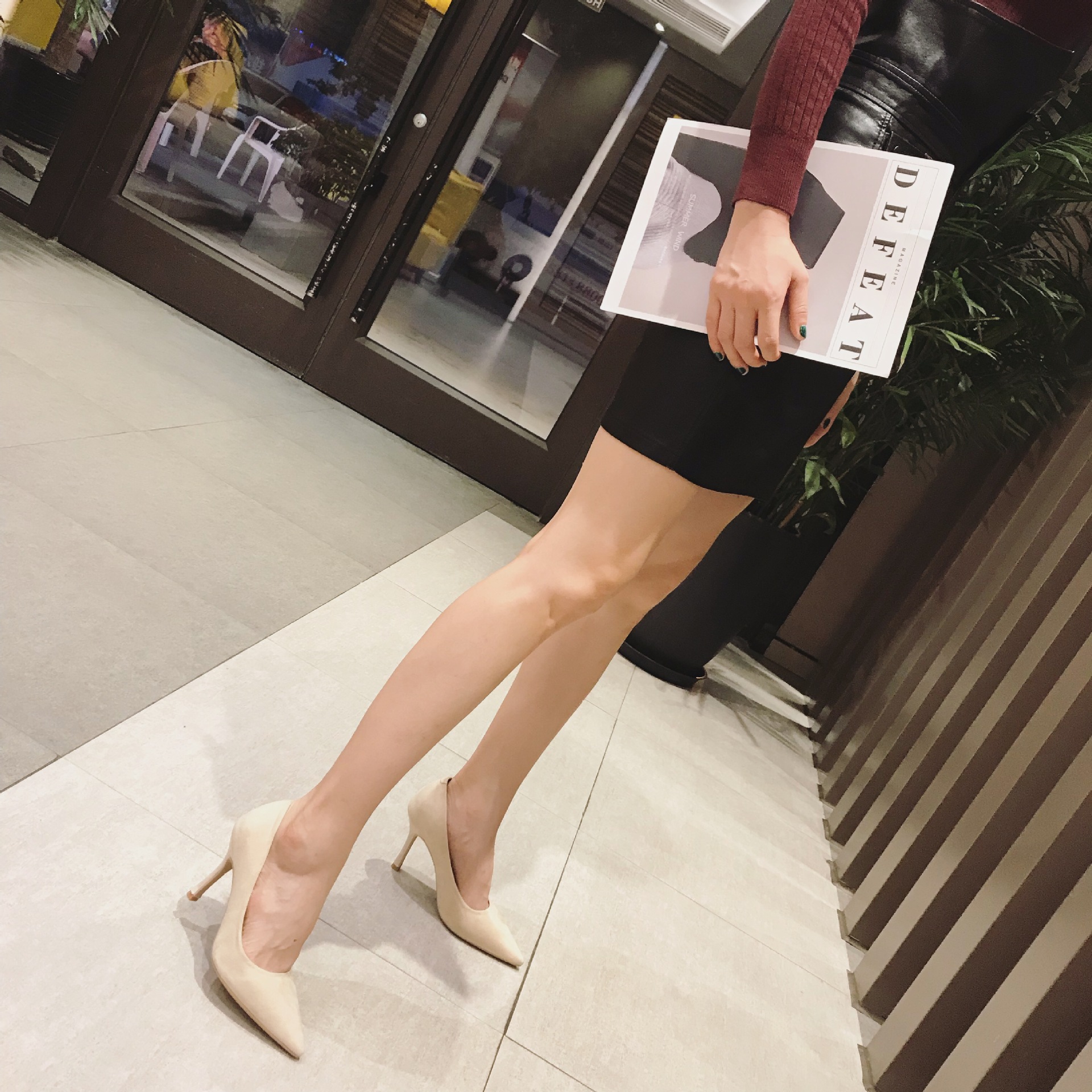 迪罗尼卡 细高跟鞋女19年秋季新款韩版百搭黑色超浅口尖头细跟单鞋