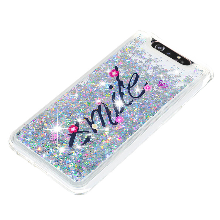 适用于三星galaxya80手机壳全包防摔a80潮款卡通三星a90流沙挂绳真