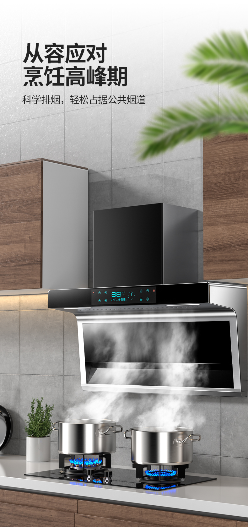 大吸力抽油烟净化机家用厨房壁挂侧吸式顶侧双吸7字型吸油烟机豪配款