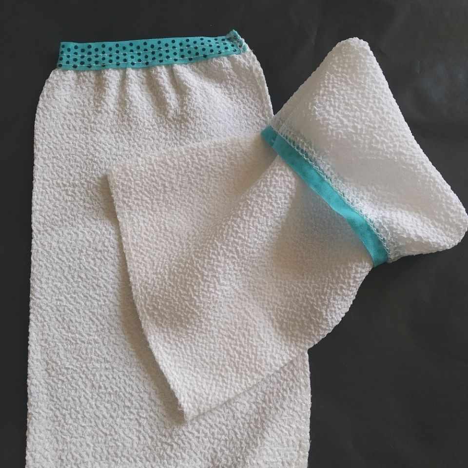 十条装单层搓澡巾一次性沐浴手套澡堂浴池洗浴中心强力去污下泥黄色十