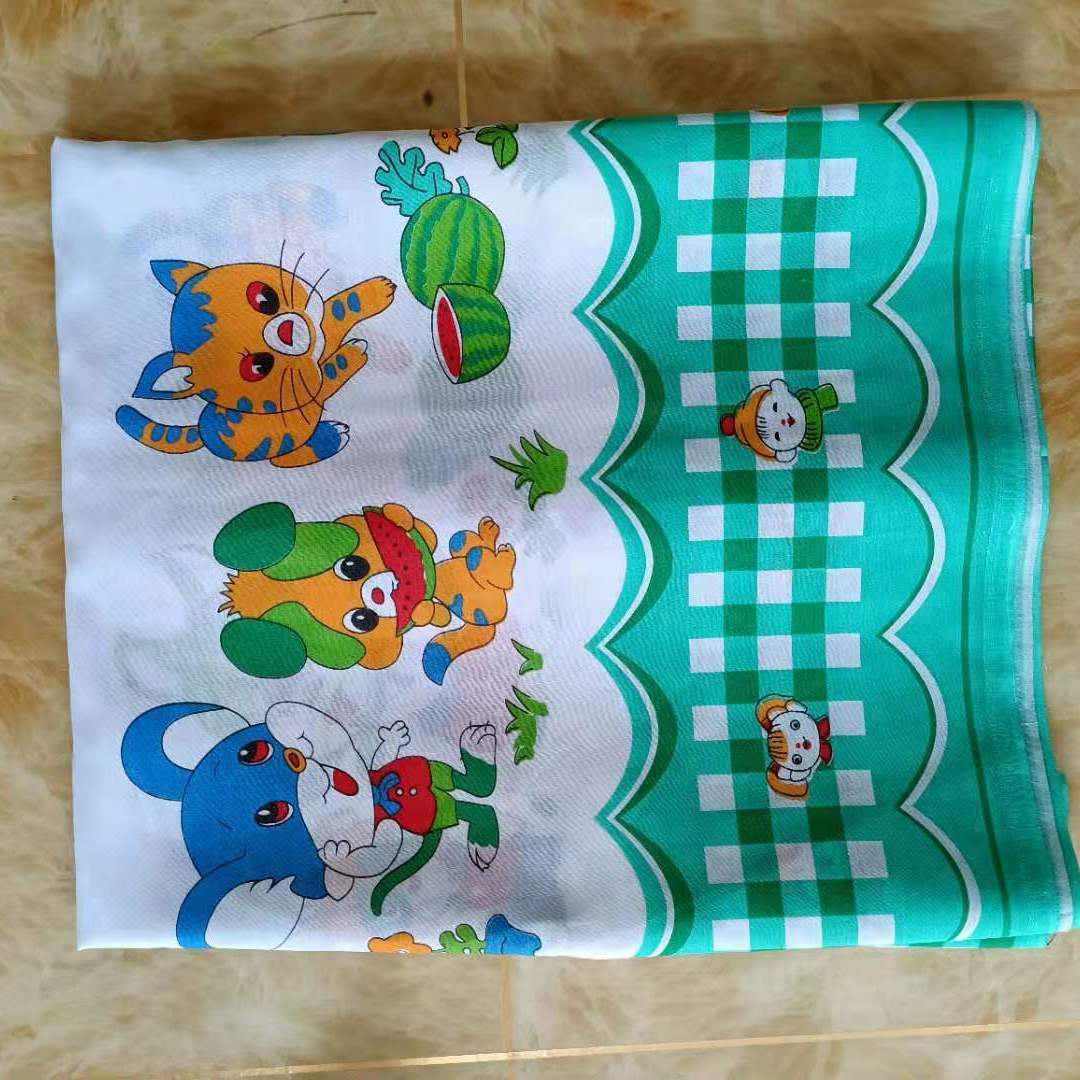 《床围布,小猫钓鱼墙围布,炕围子布,床头围墙用布,小镜帘布.