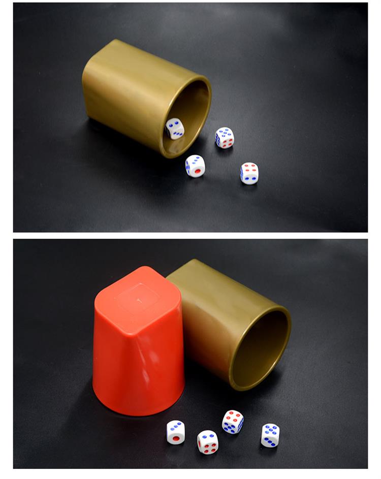 摇筛子色盅骰子塞子甩子色子筛盅骰盅套装ktv酒吧用品o4