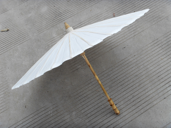 工艺伞 油纸伞 纯白伞 白纸伞 装饰伞 未刷桐油 可写字绘画 封后 伞面