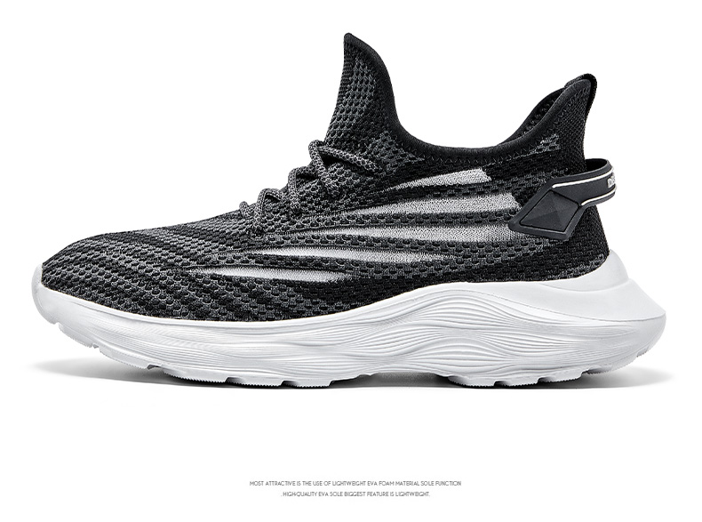 burbupps法国芭步仕透气飞织运动鞋男休闲鞋子男韩版舒适百搭男士跑步