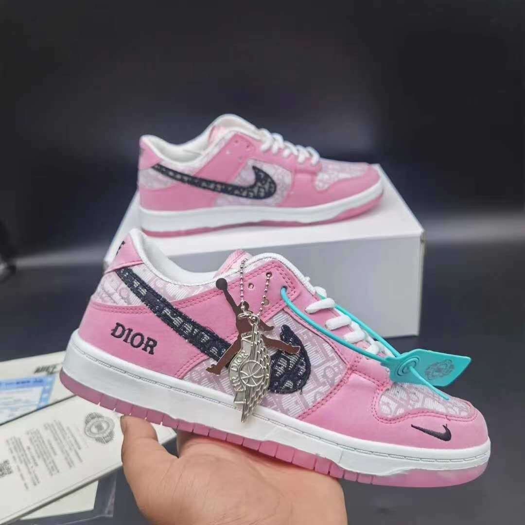 2020新款di奥aj联名男女板鞋休闲系列夜光腰果花关注店铺送袜子36